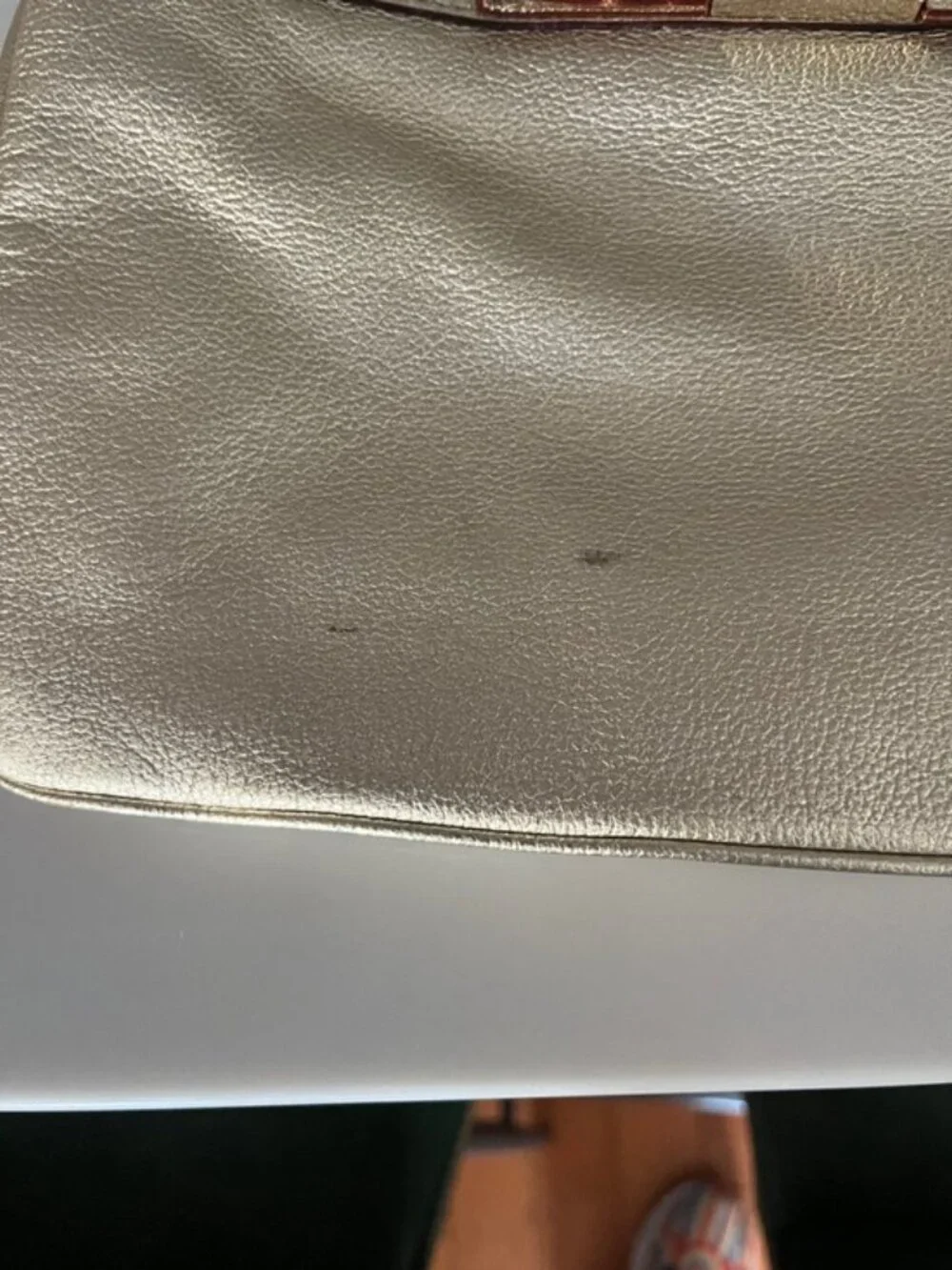 Kate Spade New York Metallic Gold Leather Bow Satchel Shoulder Bag